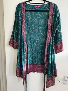 Beautiful MONSOON Wrap-around Kimono Top - Size UK 12/EUR 40