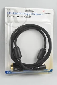 RadioShack 6ft (1.8m) VGA PC Monitor Heavy Duty Replacement Cable - Picture 1 of 7