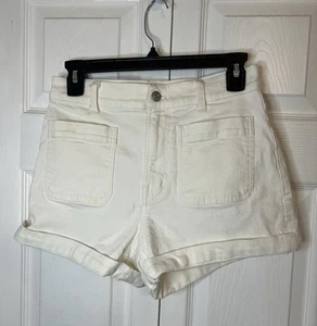 MADEWELL Damen Tile White Denim Patch Pocket High Rise Sailor Short Gr. 26 - Bild 1 von 5