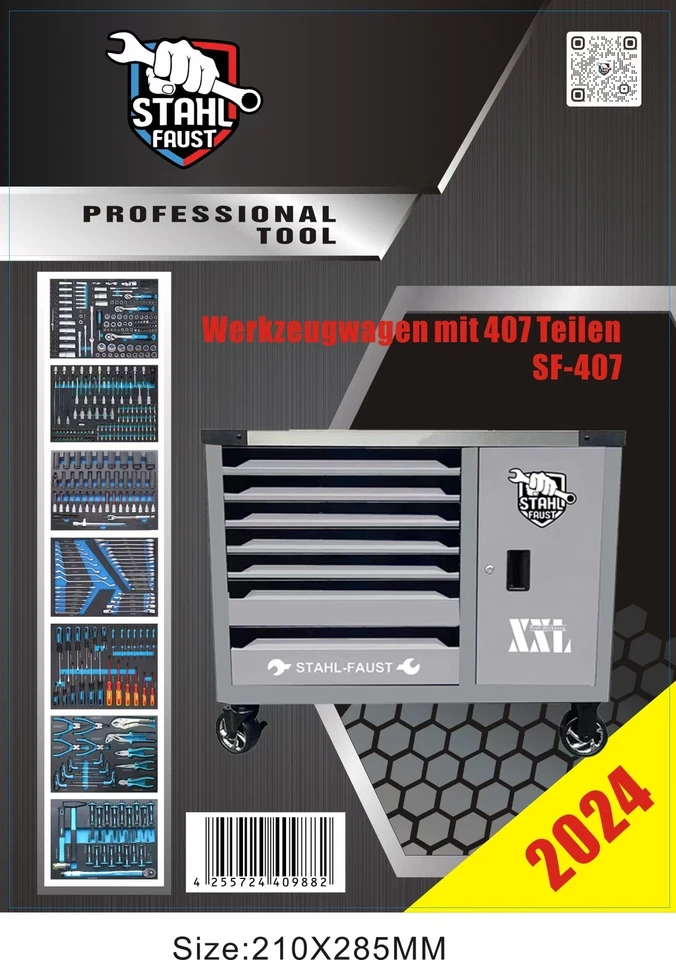 Profi Werkzeugwagen XXL Werkstattwagen mit Werkzeug  - Bild 1 von 4