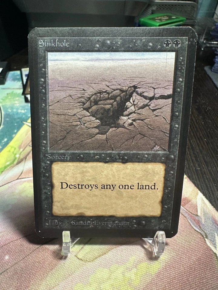 Sinkhole Limited Edition Alpha MTG Magic The Gathering Vintage 1993 LP - Image 1 of 4
