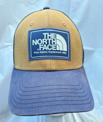 Boné caminhoneiro ajustável Snapback malha remendo frontal marrom The North Face - Imagem 1 de 4