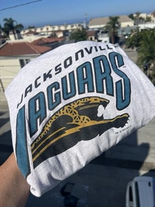 Vintage 90s Salem Sportswear Jacksonville Jaguars logo gray tshirt XL Florida - Picture 1 of 9