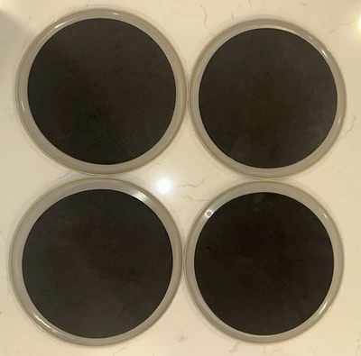 Conjunto de protetor de flor deslizante de móveis 4 peças novo plástico não usado 6,5 polegadas de diâmetro - Imagem 1 de 3