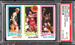 1980 Topps Magic Johnson Rookie Card RC Larry Bird Julius Erving PSA 6 EX-MT  - Picture 1 of 3