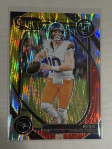 2024 Panini Select - Club Level Bo Nix #221 Red & Yellow Shock Prizm (RC) - Picture 1 of 2