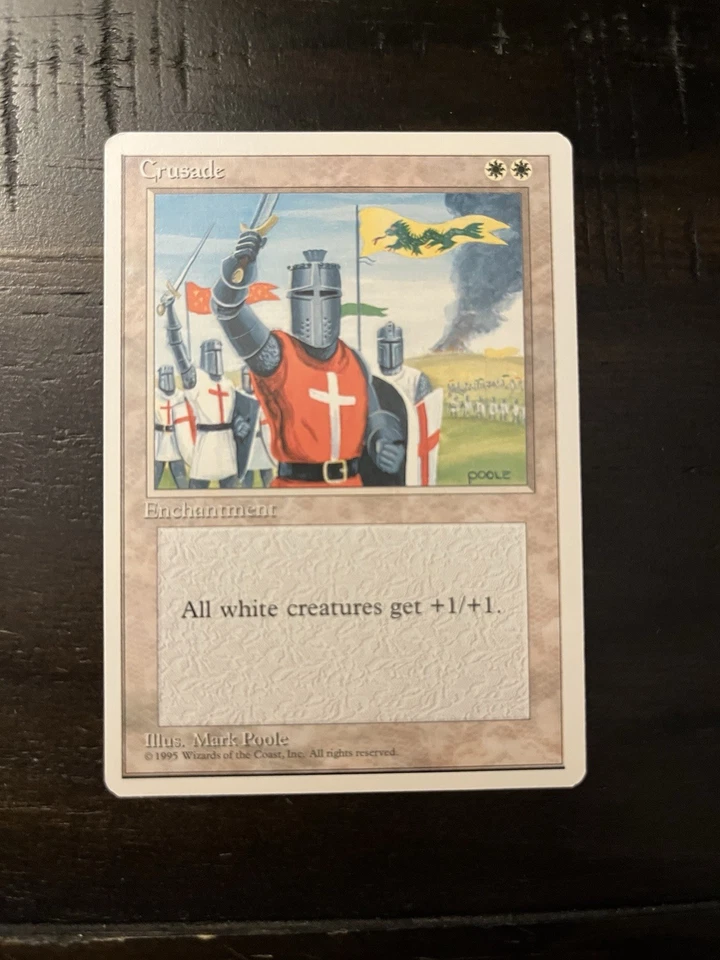 MTG Cruzade Crusades Enchantment 4th Edition 1995 Near Mint Magic The Gathering  - Image 1 of 4