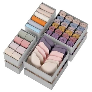 Drawer Organizer Clothes, 8 Pack Dresser Organizer for Underwear, Sock, Baby - Picture 1 of 7