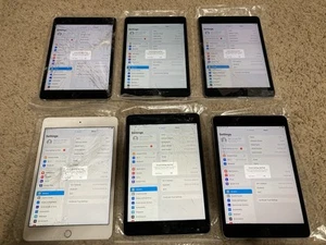 6 Apple iPad mini 4. Gen 128GB entsperrt A1538 Displaybruch FÜR TEILE - Bild 1 von 4