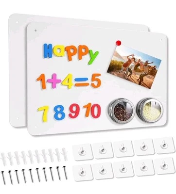 2 Pk Magnetic Board 17.1" X 11.8" Magnet Bulletin Display Board *See Description - Image 1 of 4
