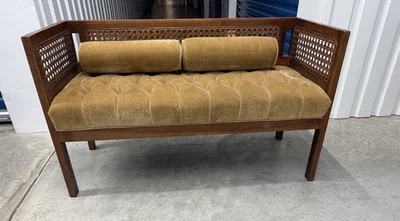 Mid-century Modern Cane Back Settee Made By: Lewittes Furniture Enterprises Inc. - Image 1 of 4