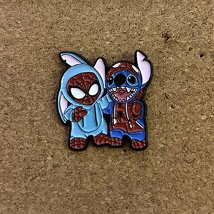 Spider-Man Stitch Disney Marvel Pin Badge Collectible Used - Picture 1 of 2