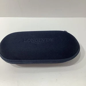 LONGINES Swiss Watch Company Reise/Aufbewahrungsuhr/Brillenbox/Etui, Navy Textil - Bild 1 von 5