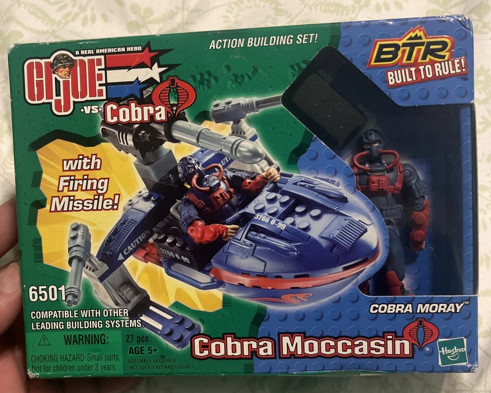 Gi Joe VS Cobra Moccasin Firing Missile Building Set Moray 6501 Hasbro BTR 2003