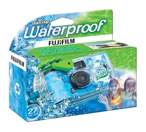 FUJIFILM WATERPROOF DISPOSABLE CAMERA Quicksnap One Time Use 35Mm 27 Exposures - Picture 1 of 6