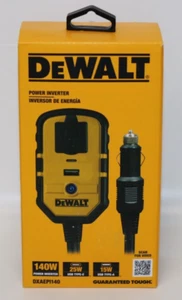 DeWALT DXAEPI140 140W Portable Car Power Inverter with Dual USB Ports - NEW! - Picture 1 of 13