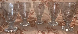 Anchor Hocking "Boopie" Clear Glasses 5 3/4” Set Of 5 Vintage - Picture 1 of 3