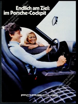 Porsche 924 1976 foto interior coche anuncio impreso vintage alemán Foto 1 de 4