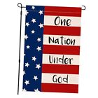  4th of July Garden Flag 12x18 Vertical Double Sided One Nation Under God 