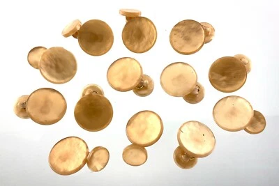 Vintage Molded Plastic Brown Garment Button .75in Set of 13 Marble Pattern 200B - Image 1 of 4