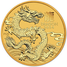 2024 P Australia Gold Lunar Series III Year of the Dragon 1/4 oz $25 - BU