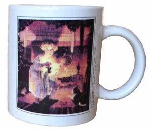Norman Rockwell Estate Weihnachten Kaffeetasse Becher "Is He Coming" Leben Dez. 1920 - Bild 1 von 9