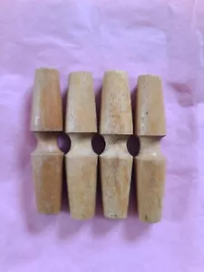 Wooden Duffle Coat Toggle Buttons Knitwear Haberdashery Sewing Crafts Vintage - Picture 1 of 3