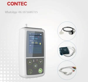 Dynamic ECG Holter Vital Signs Patient Monitor Ambulatory  NIBP SPO2 PR Software - Picture 1 of 8