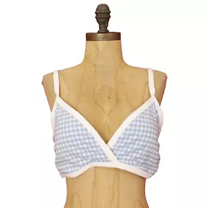 Top ANDIE The Cove Talla L Piscina Azul Cuadros Natación Separados #AT165 NUEVO CON ETIQUETAS B35 - Imagen 1 de 6