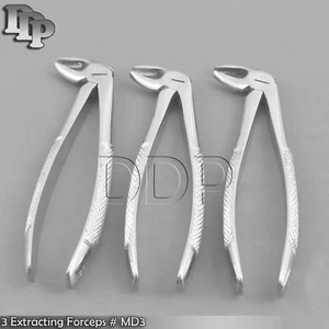 3 fórceps de extracción # MD3 instrumentos dentales quirúrgicos - Imagen 1 de 7