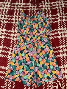 Wonder Nation Girls Romper Size 6-6x Sleeveless Fruit Print Ruffle Colorful - Picture 1 of 4
