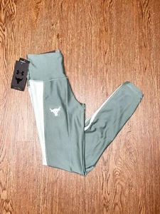 Under Armour Women's Project Rock High Rise Ankle Compression Leggings Green - Picture 1 of 10