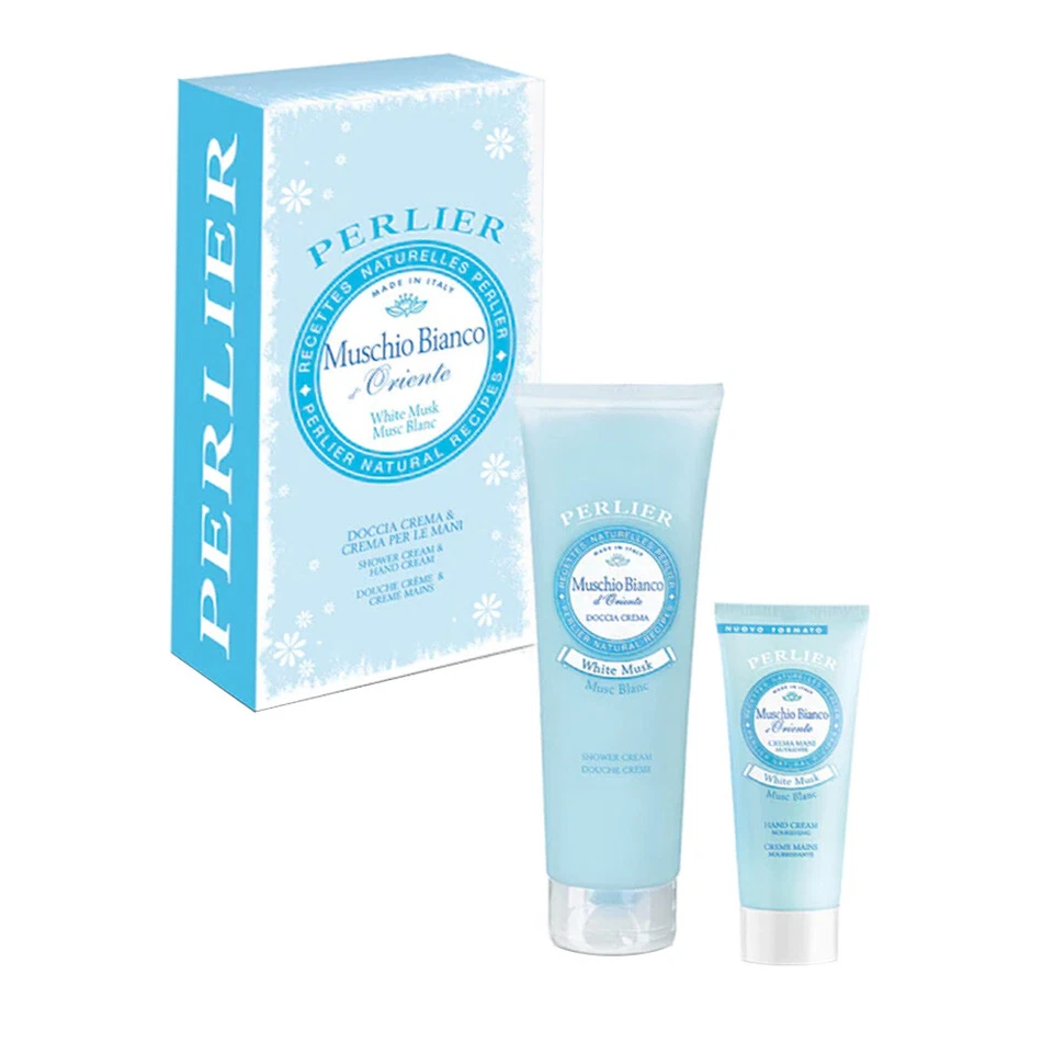 Perlier Confezione Regalo Doccia Crema Mani Muschio Bianco Set Regalo - Immagine 1 di 1
