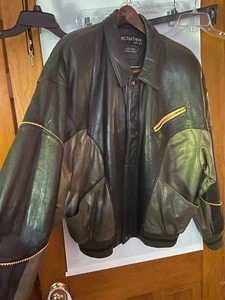 Chaqueta de Cuero Vintage Marc Buchanan Pelle Soda Club Talla XL - Imagen 1 de 4