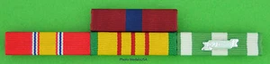 Marine Corps Vietnam War Mounted 4 Ribbon Bar - Good Conduct Medal Ribbon - USMC - Picture 1 of 1