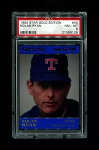 1992 NOLAN RYAN STAR GOLD EDITION #40 RANGERS PSA 8 - Picture 1 of 2