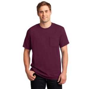 JERZEES 29MP Men's Dri-Power Pocket T-Shirt 5.4 Oz. 50/50 Cotton/Poly Tee - Picture 1 of 17