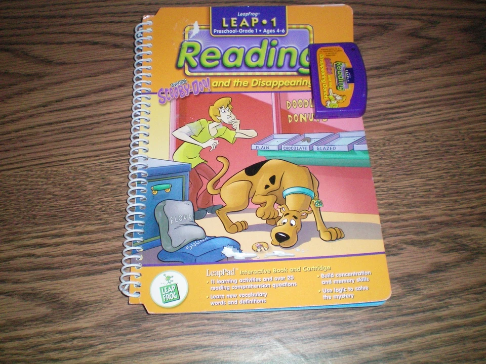 Leap Frog Leap Pad Scooby Doo & Disappearing Donuts 1st reading used  - Image 1 of 1