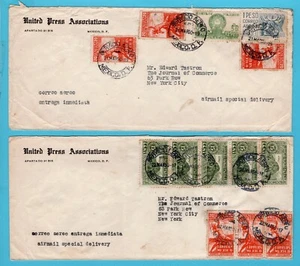 MEXICO 2 expres covers 1950 Mexico to New York, USA - Picture 1 of 2