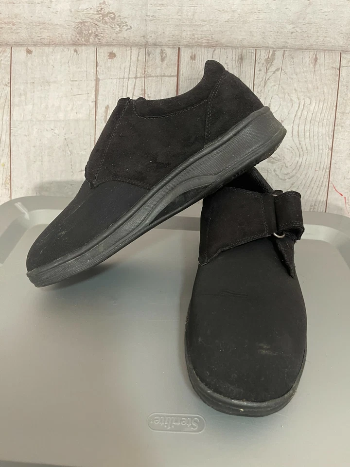 Orthofeet Zapatos 525 Para Hombre Zapatos Elásticos Negros Talla 11 1/2 Ancho Foto 1 de 4