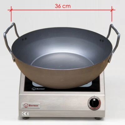 DE BUYER Wokpfanne Ø 36 cm Flachboden für Induktion mit 2 Griffe - BEPberlin