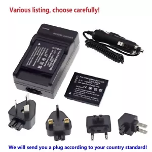 Battery or Charger FOR PANASONIC Lumix CGA-S/106C DMC-FS10 FS6 FS7 DMC-F2 BCF10E - Picture 1 of 31