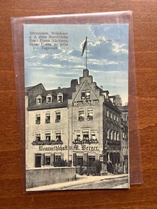 AK Würzburg Weinhaus an der alten Mainbrücke Fische zu jeder Tageszeit 1916 - Bild 1 von 2