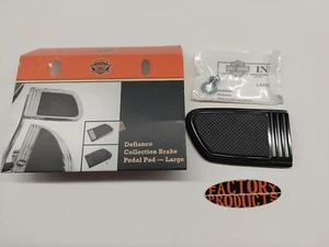 GENUINE HARLEY DAVIDSON Defiance Large Brake Pedal Pad Black Anodized 50600185 - Picture 1 of 4