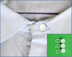 3 piezas 15 mm Diámetro Botón x 19 mm 3/4" Extensión Camisa Cuello Puño Extensor Cuello - Imagen 1 de 2