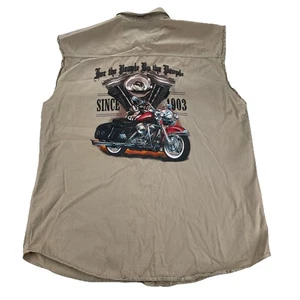 Camicia Biker Design Uomo 2XL Arancione Senza Maniche Austin 2006 "Ridin' Hogs/Chicks - Foto 1 di 11
