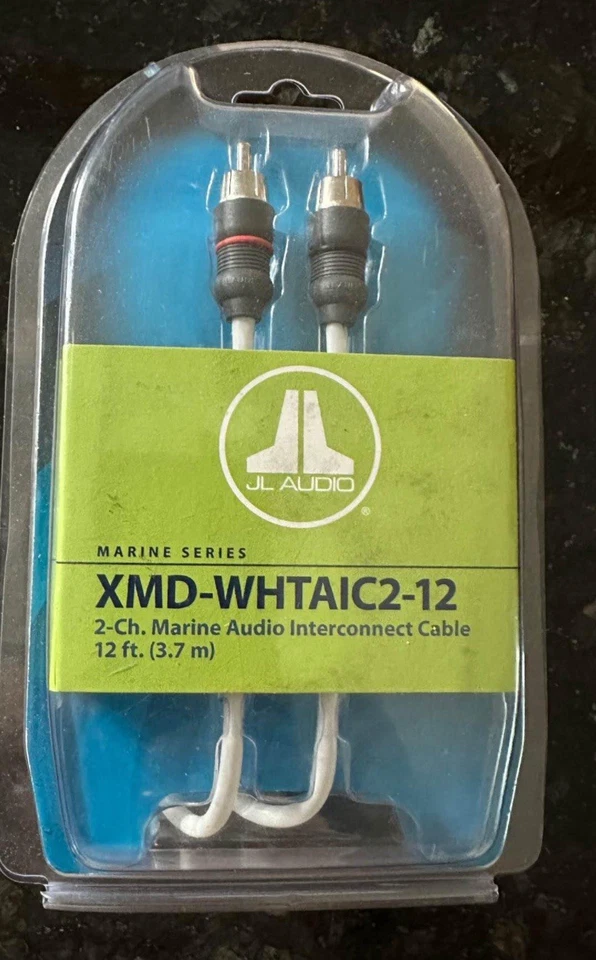 JL Audio Marine XMD-WHTAIC2-12 12ft 2-Channel RCA Interconnect Cable NEW - Image 1 of 1