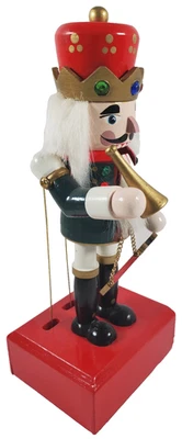 Vintage 11” Kurt Adler Wooden Musical Nutcracker Figurine Box Rare Find NEW - Image 1 of 4