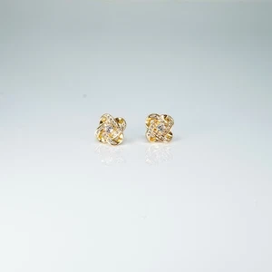 Premium weiße klare Farbe CZ Geburtsstein Mode feiner Schmuck Ohrstecker - Bild 1 von 4