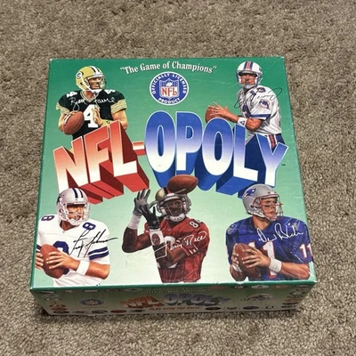 NFL-OPOLY 足球队棋盘游戏 TDC 游戏 NFL Brett Favre Troy Aikman — 第 1/4 张图片